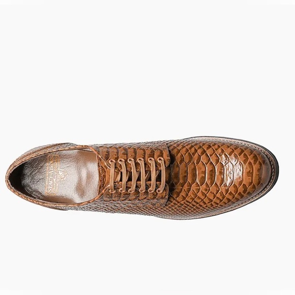 ??Stacy Adams - MADISON Anaconda Plain Toe Oxford - Tan 9D main image 7